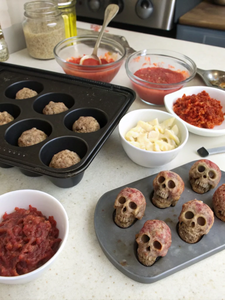 Mini Skull Meatloaves