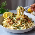 served blackened chicken alfredo