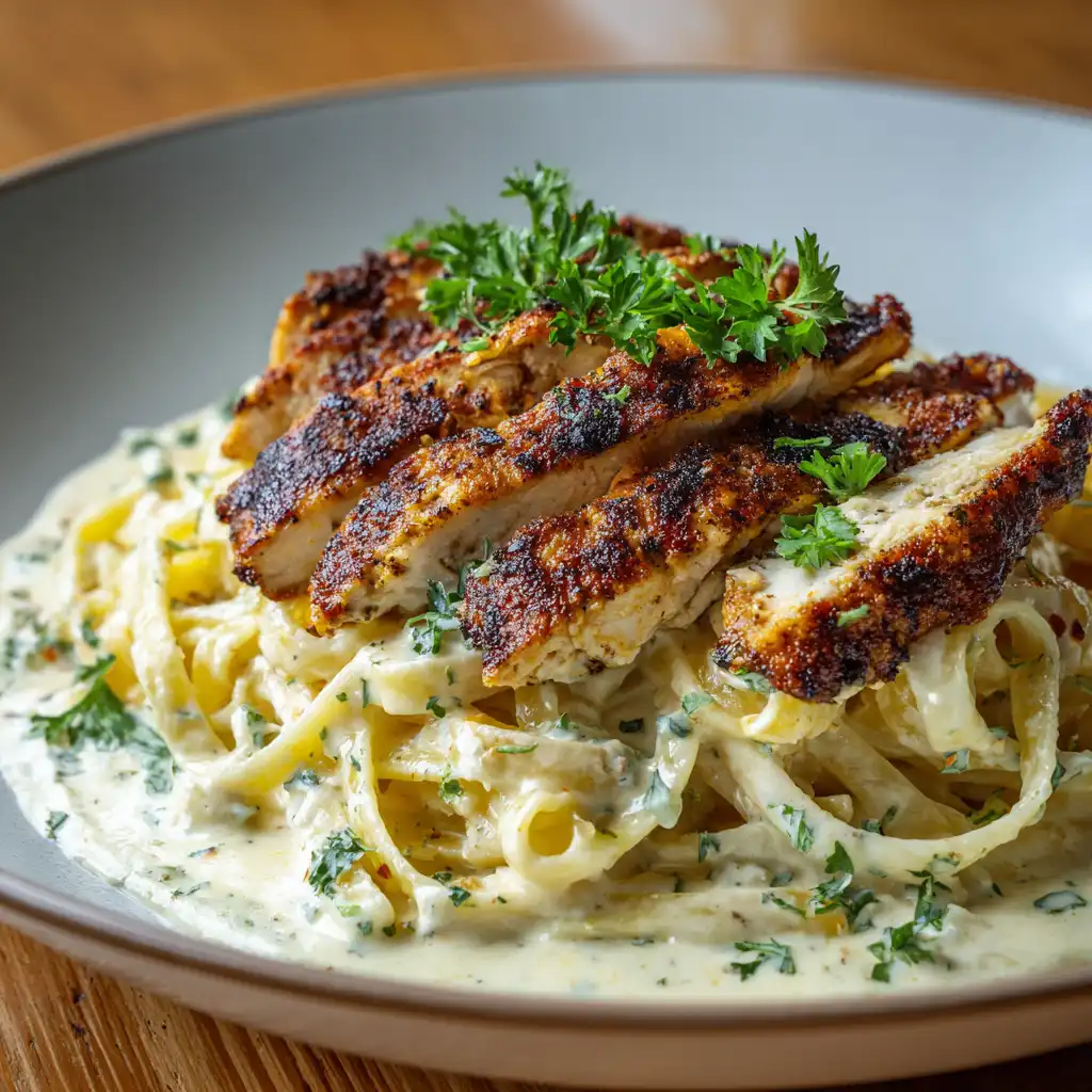 blackened chicken alfredo sauce recipe