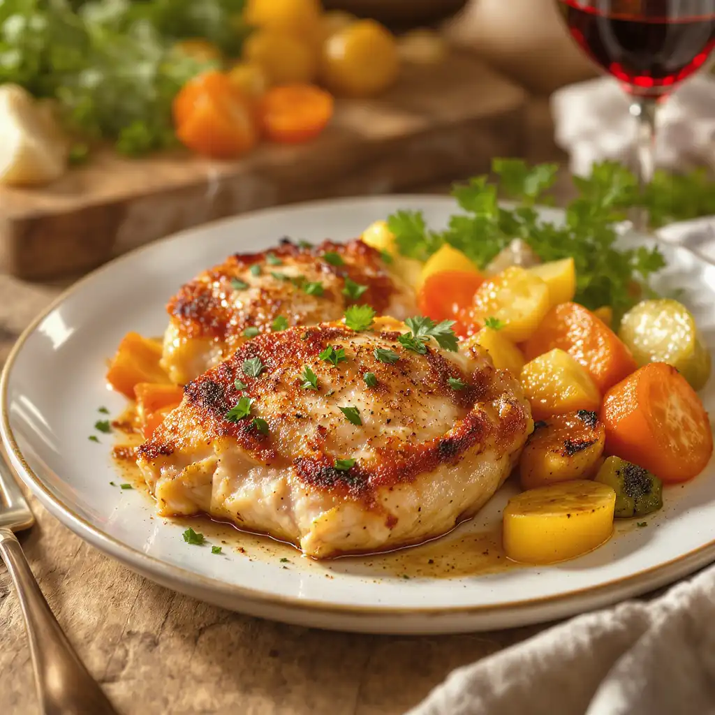 simple baked boneless skinless chicken thighs.