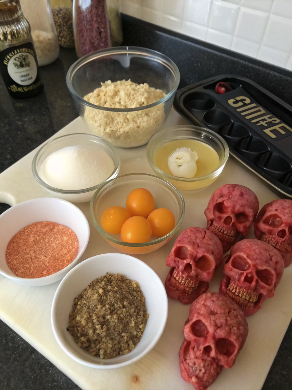 Mini Skull Meatloaves ingredients