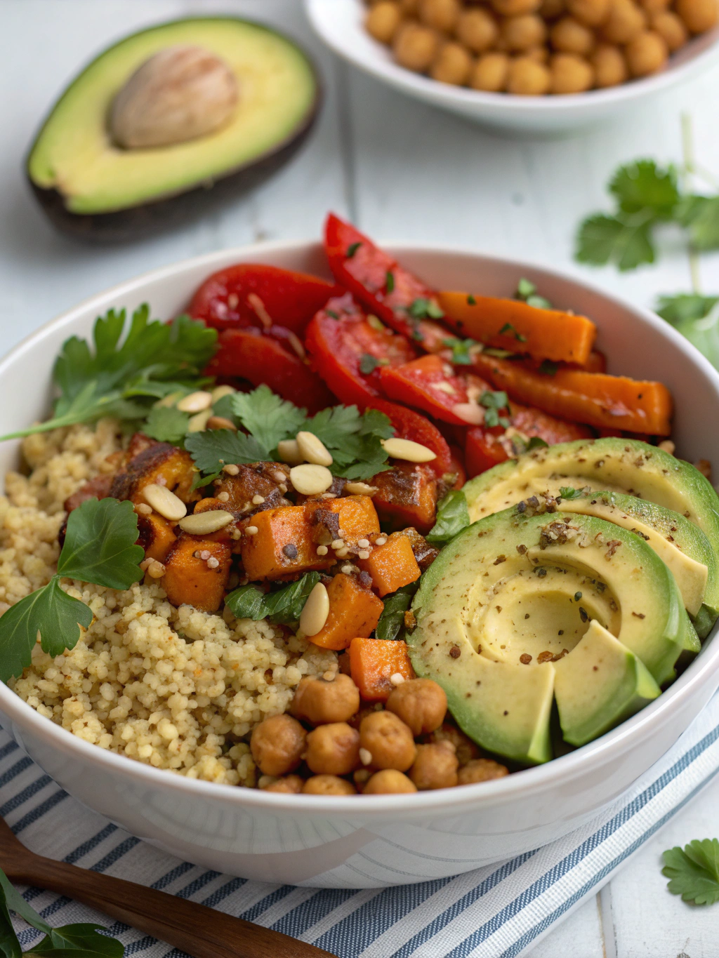 High protein vegetarian lunch