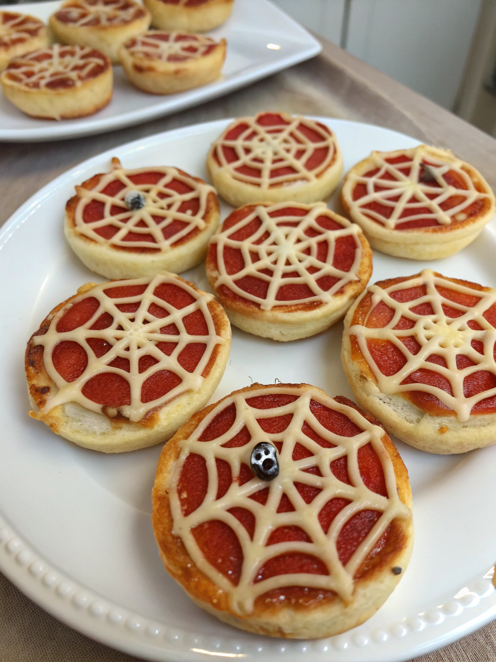 Spider Web Mini Pizzas