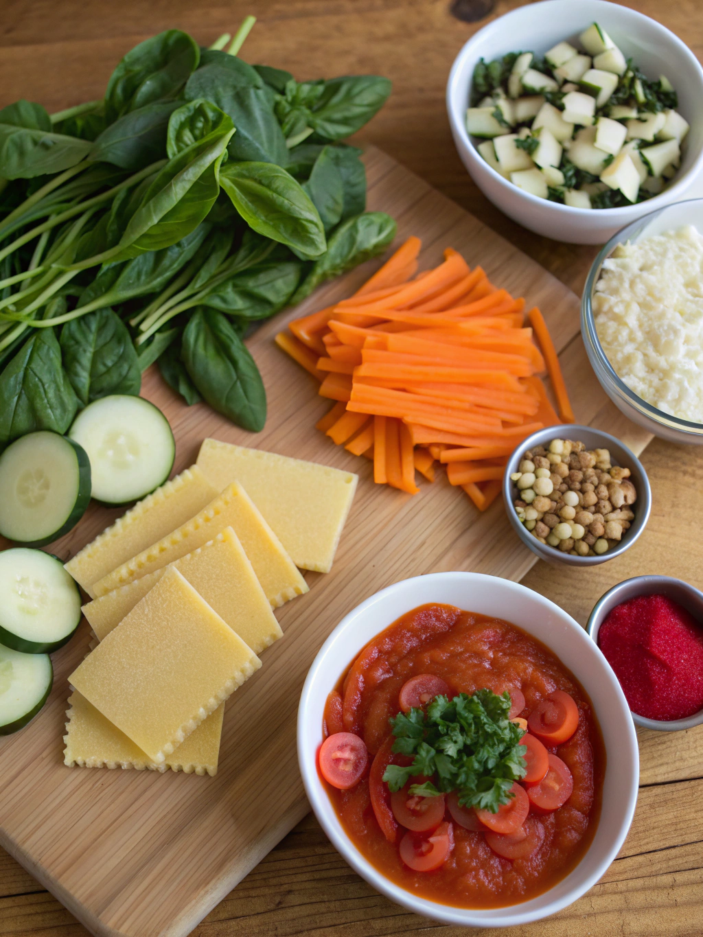 Vegetarian Lasagna Soup ingredients