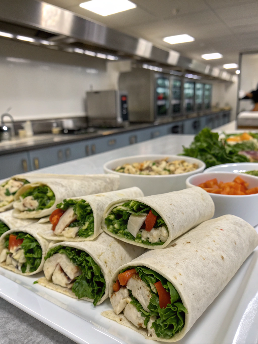 Serving suggestions for spooky Halloween snacks Serving High protein wraps