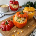 Jack-o'-Lantern Stuffed Peppers