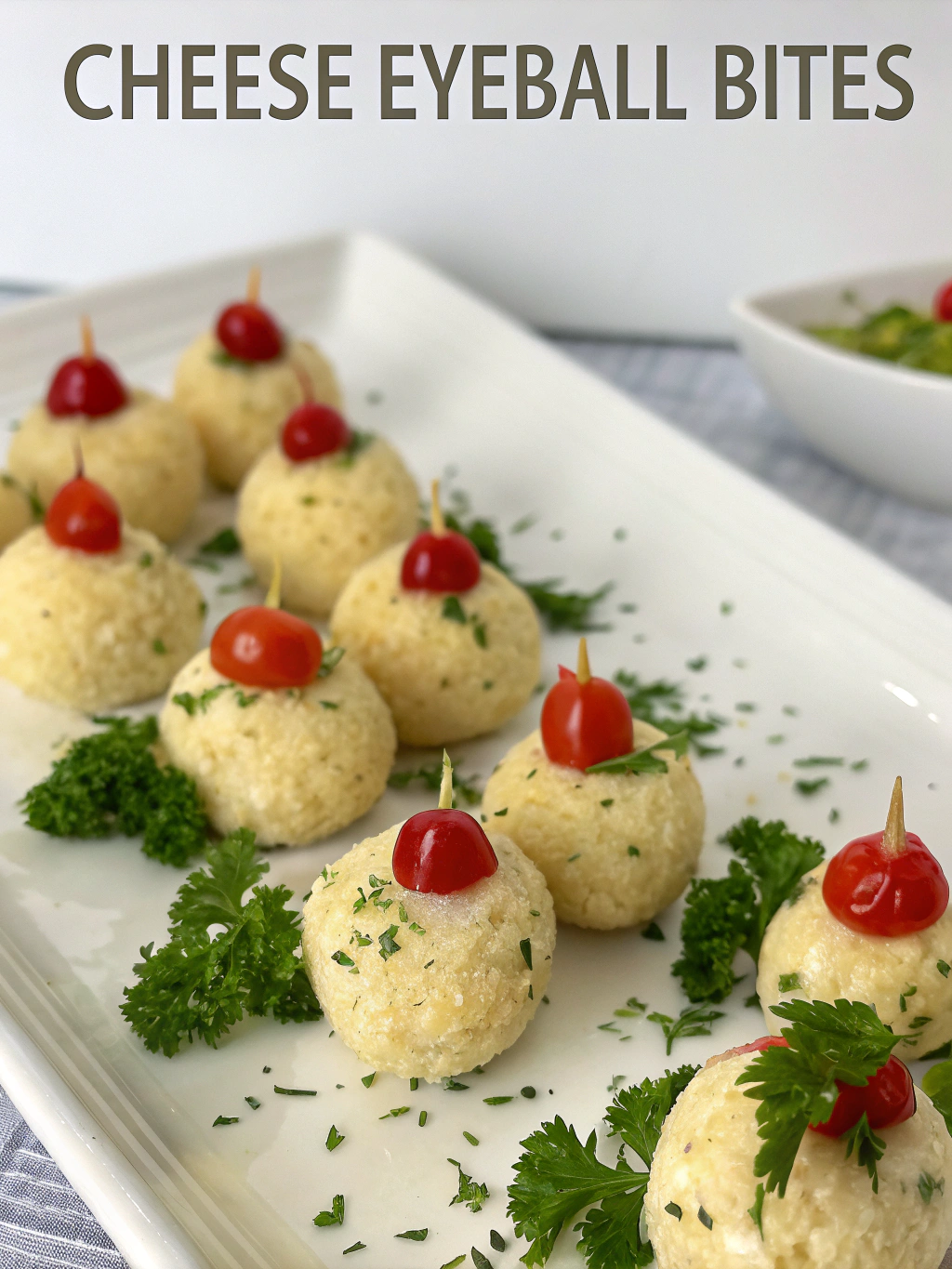 Eyeball Mozzarella Bites with Olives