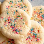 3-Ingredient Easy Sugar Cookies on a plate ready to enjoy