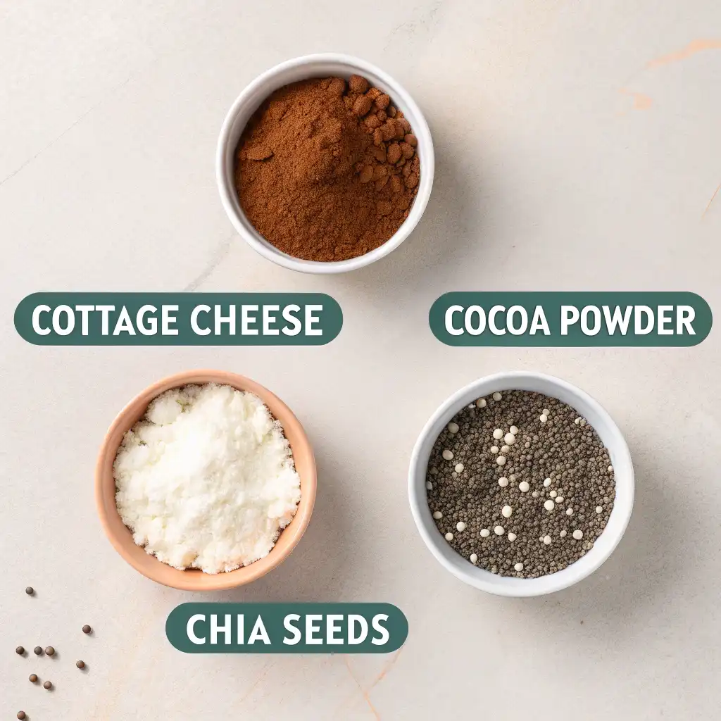 cheese cocoa and chia seeds infographic (cheese chocolate mousse recipe with chia seeds)