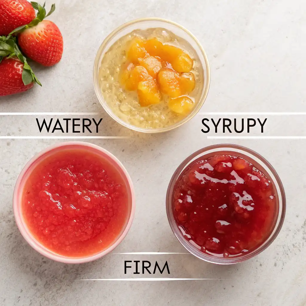 serving cups of fluffy jello with mint and strawberries