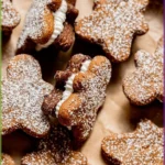 Delicious gingerbread sandwich cookies with creamy filling