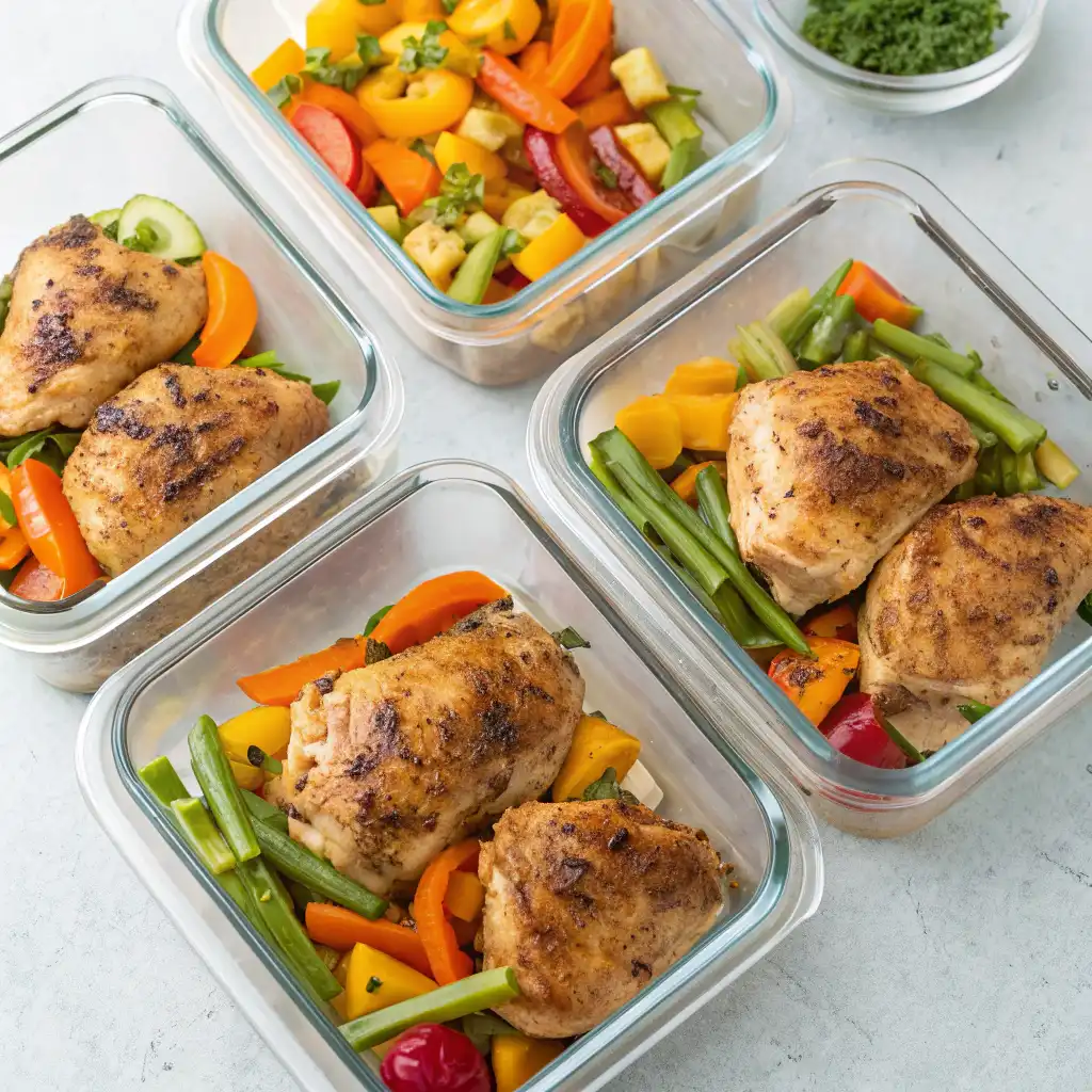 chicken thighs meal prep containers