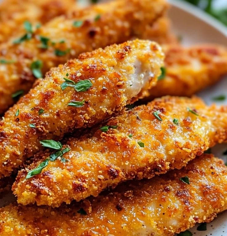 Homemade baked chicken tenders served with dipping sauce