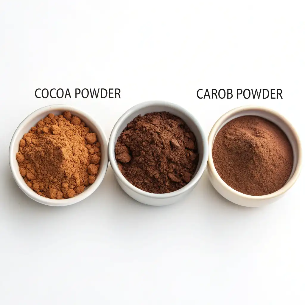 cocoa and carob comparison for chocolate mousse