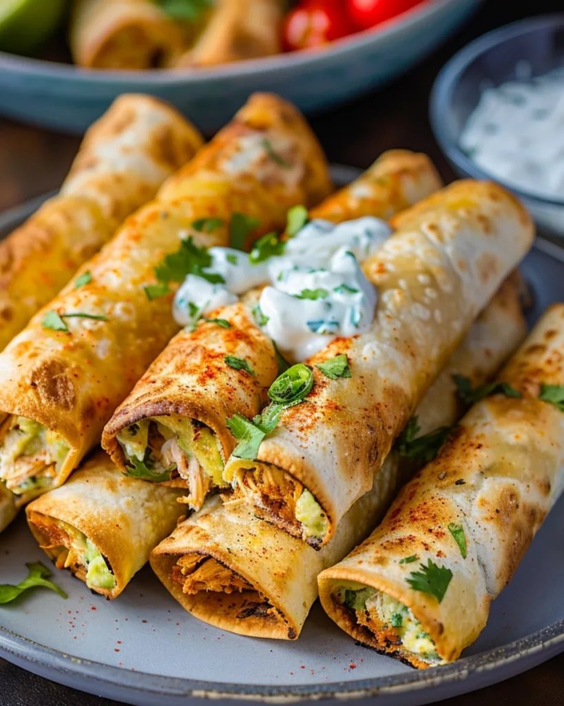 Air Fryer Chicken Taquitos