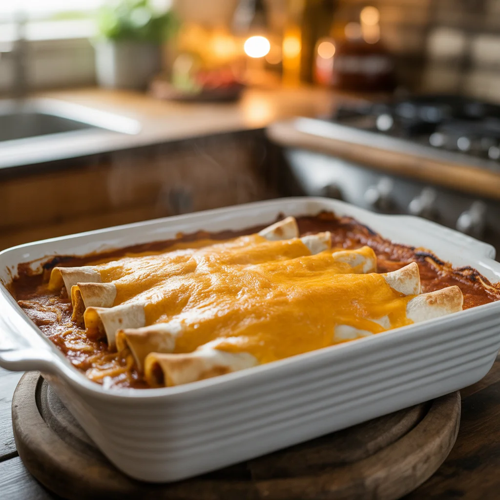 Quick and Flavorful Easy Chicken Enchiladas Recipe for Busy Nights. (30-Minute Weeknight Dinner)