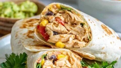 Southwest Chicken Wrap with grilled chicken, fresh veggies, and zesty sauce