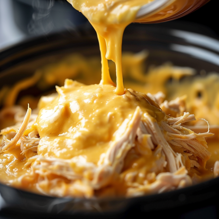 cheesy Crockpot Buffalo Chicken Dip