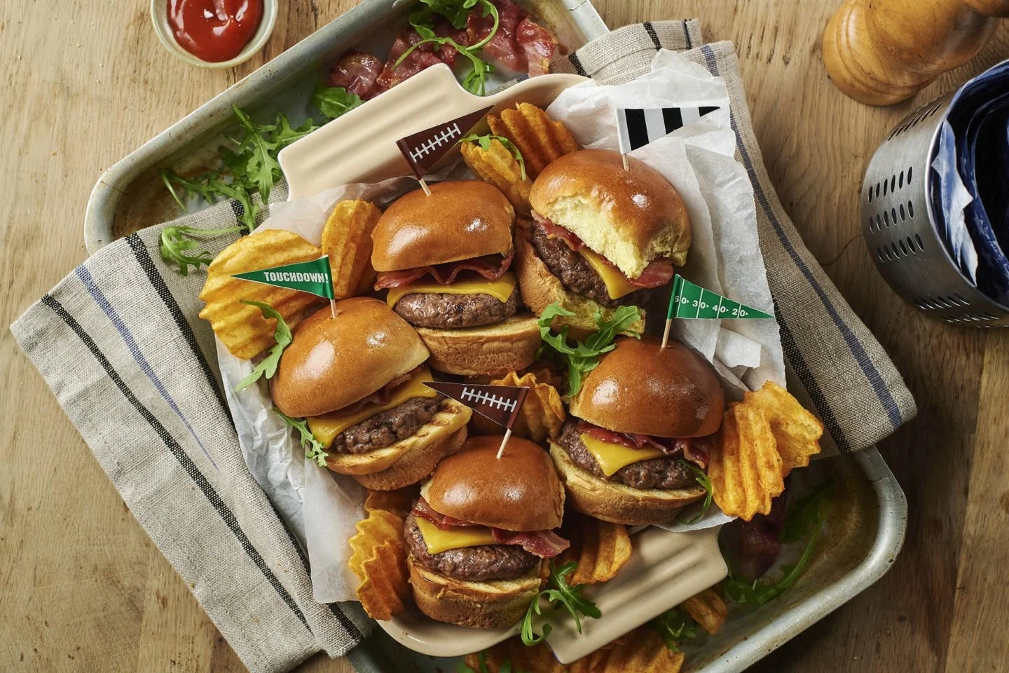 Delicious mini cheeseburger sliders served on a platter