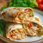 Southwest Chicken Wrap with grilled chicken, fresh veggies, and zesty sauce