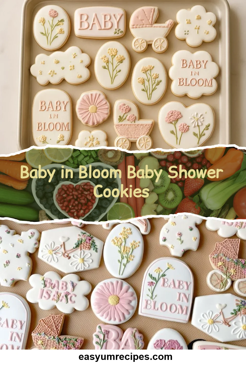 Baby in Bloom Baby Shower Cookies