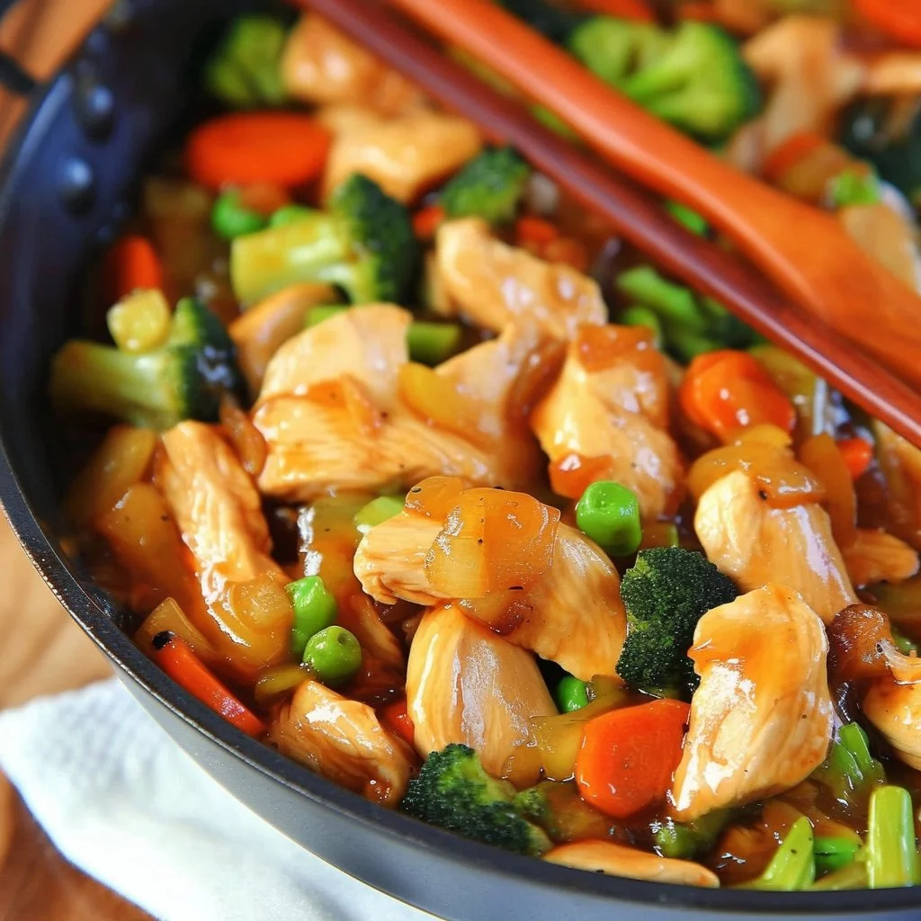 Healthy chicken stir fry packed with protein for strong nails and nutritious meals.