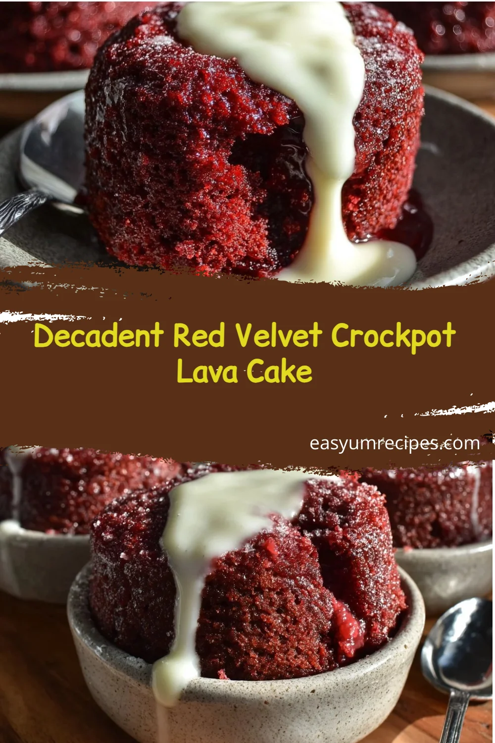 Decadent Red Velvet Crockpot Lava Cake
