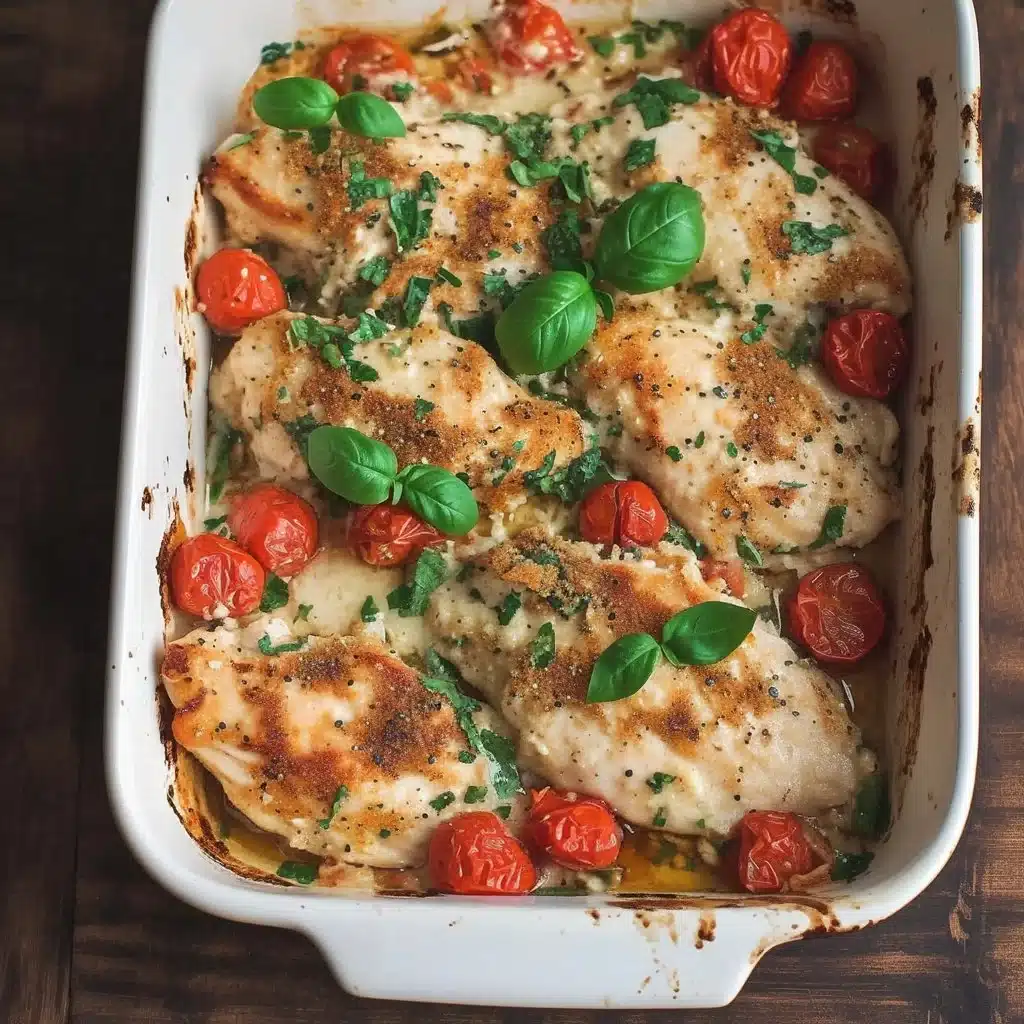 Easy Italian Baked Chicken Breast recipe with herbs and spices