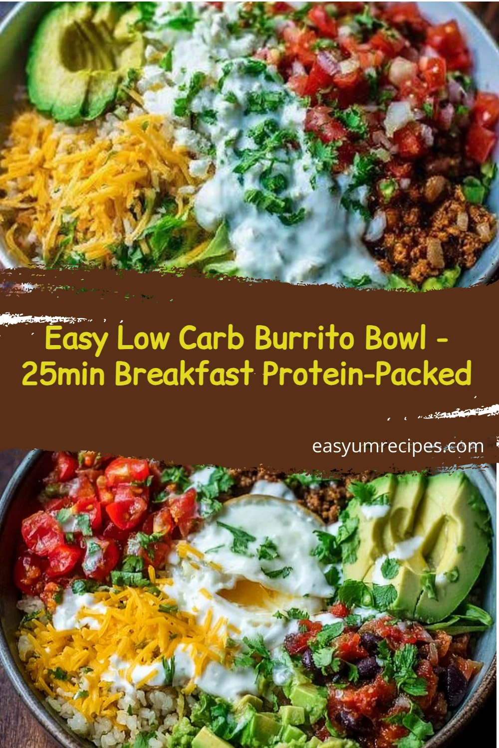 Easy Low Carb Burrito Bowl - 25min Breakfast Protein-Packed