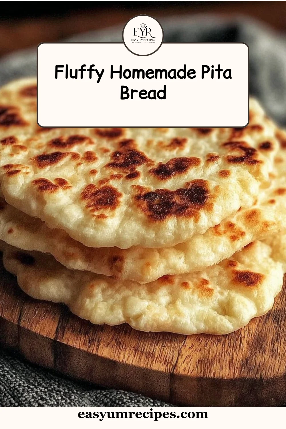 Fluffy Homemade Pita Bread