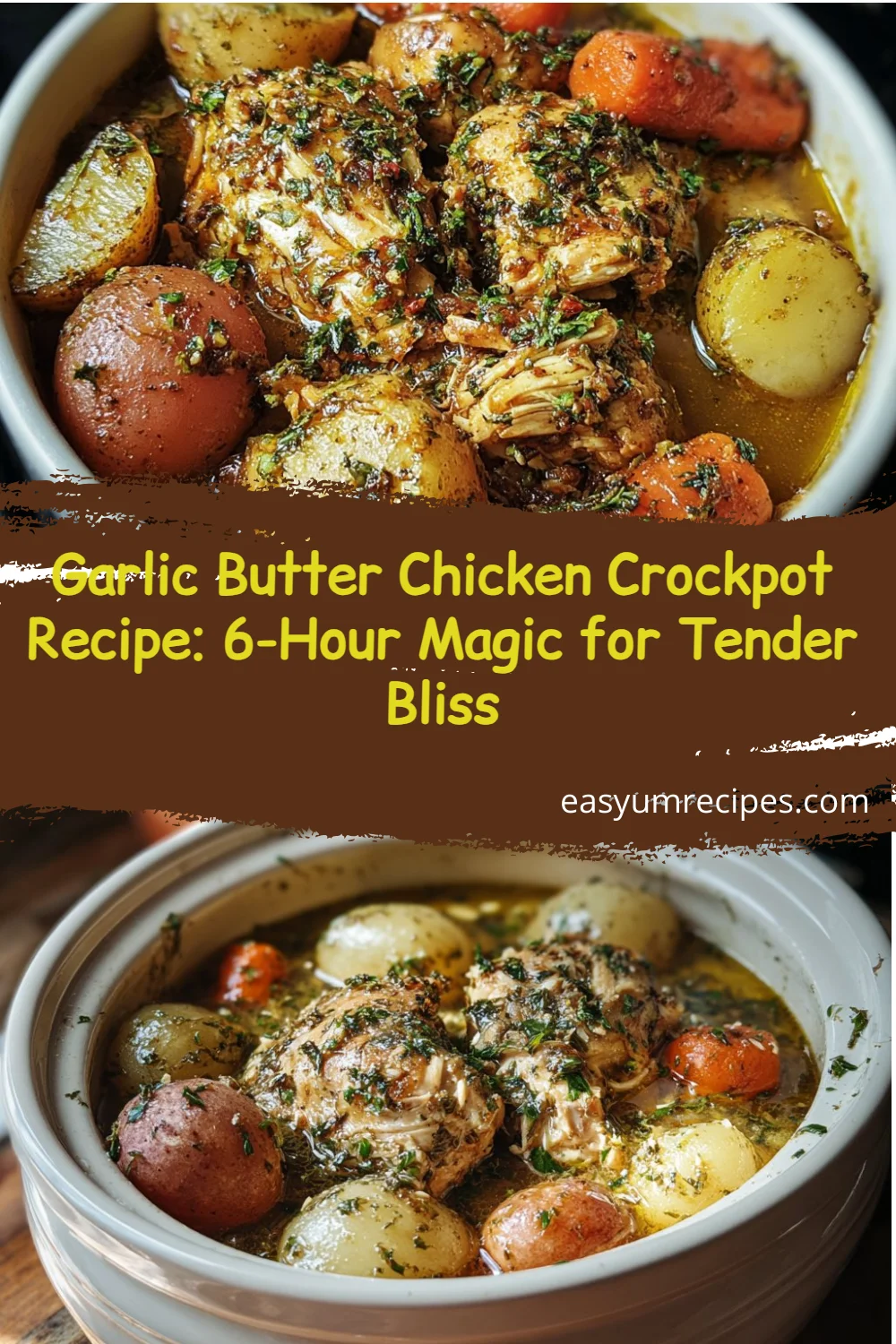 Garlic Butter Chicken Crockpot Recipe: 6-Hour Magic for Tender Bliss