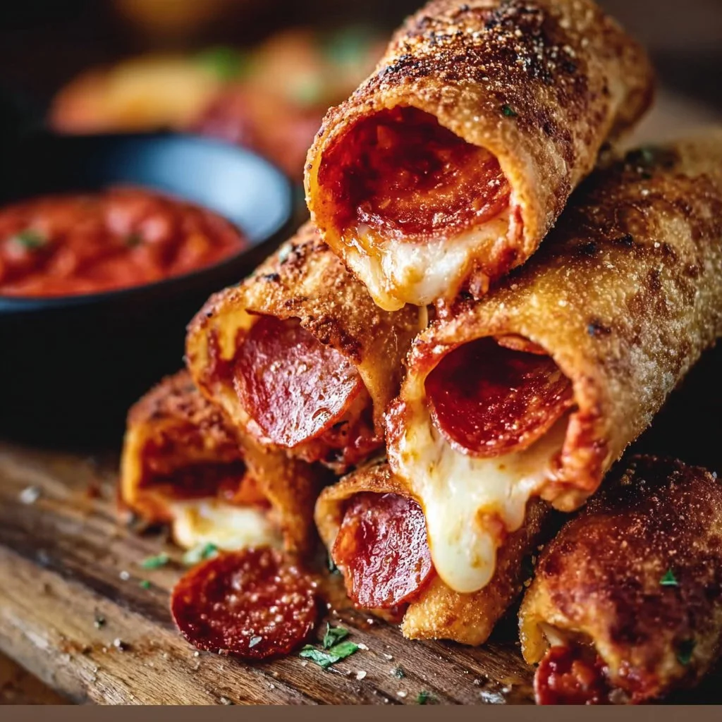 High Protein Pepperoni Pizza Rolls