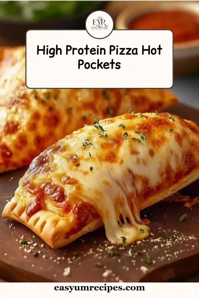 High protein pizza hot pockets with cheese and toppings