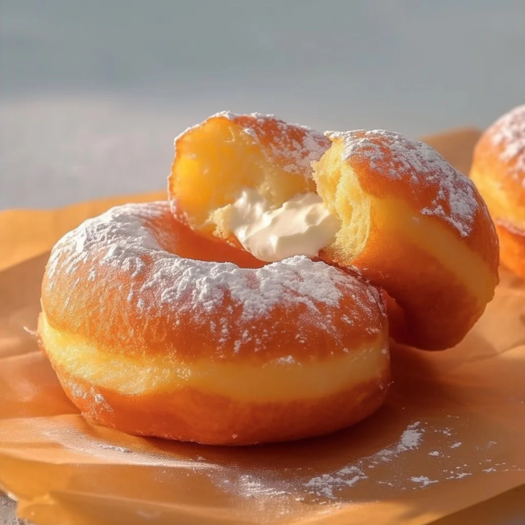 Korean Milk Cream Donut, a fluffy treat filled with delicious cream