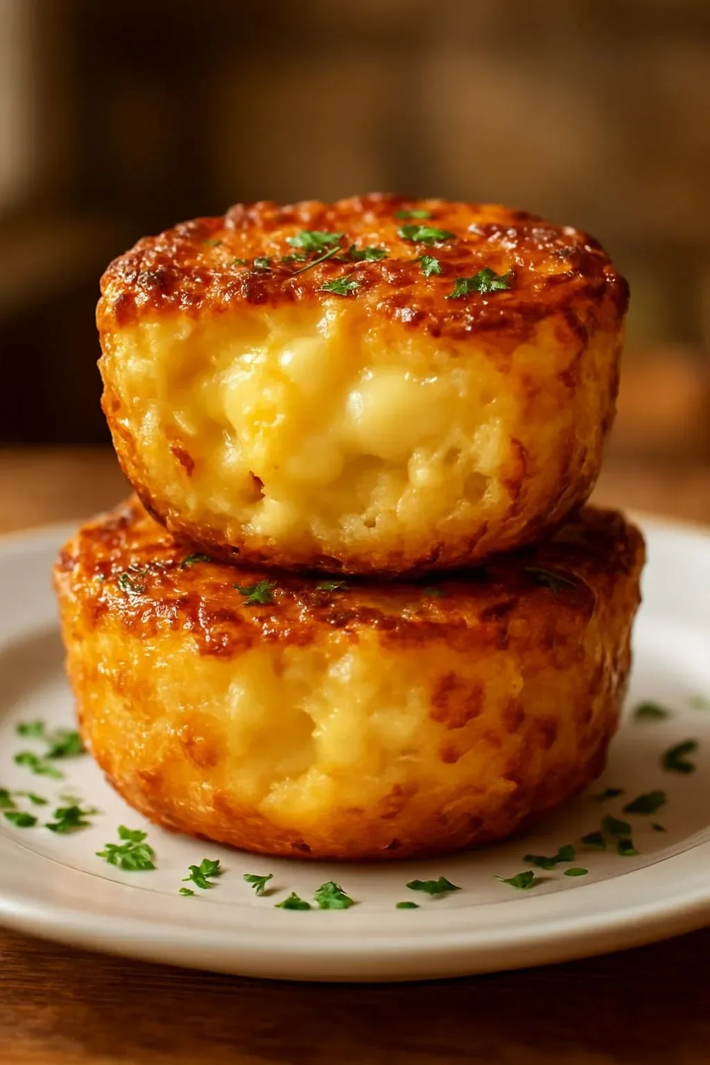 Delicious Mashed Potato Cheese Puffs served on a plate, perfect for snacking.