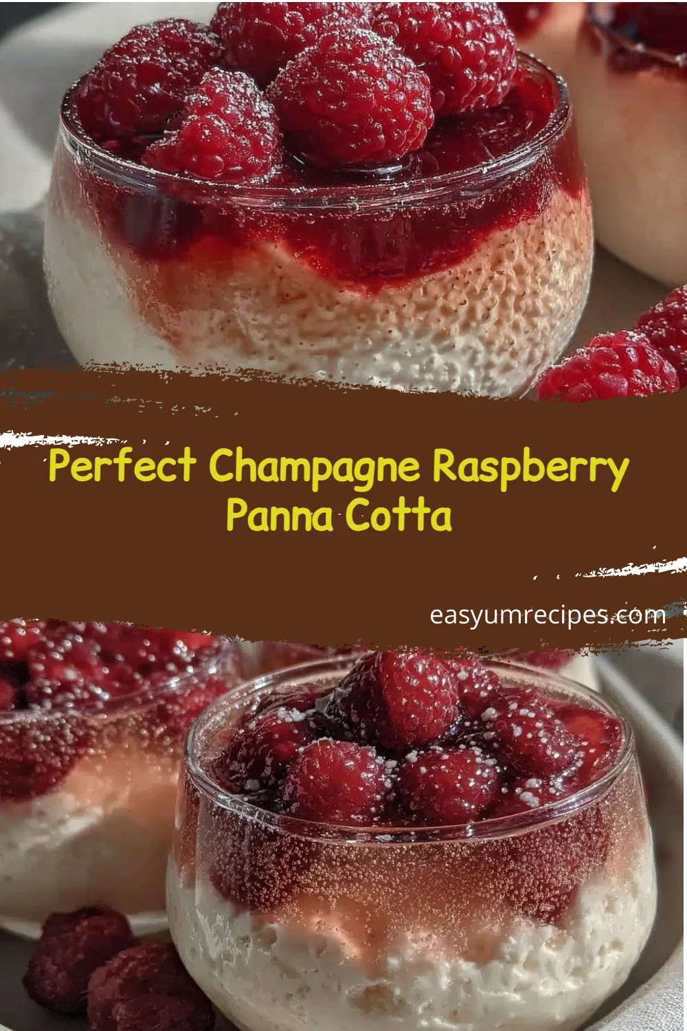 Perfect Champagne Raspberry Panna Cotta