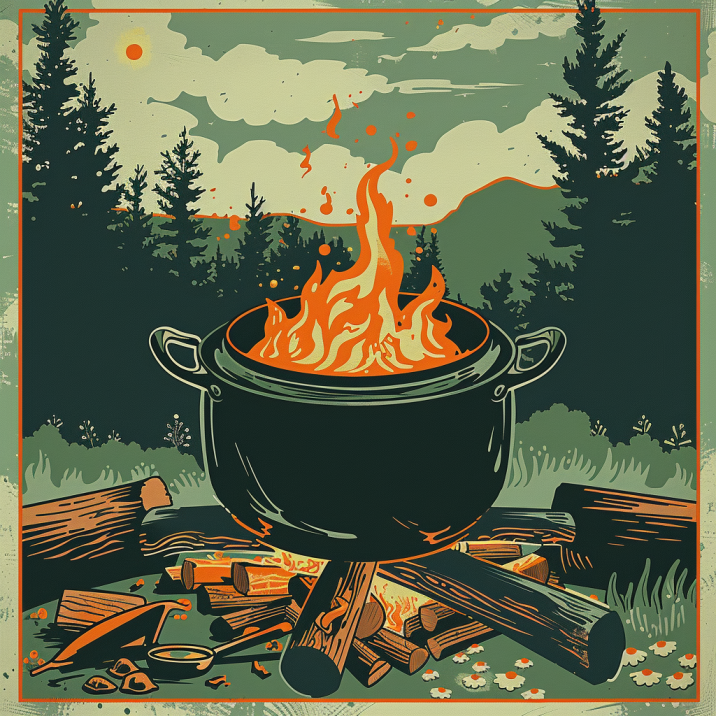 Cowboy Chili with beans and meat , Camp Cooking Tips & Safety