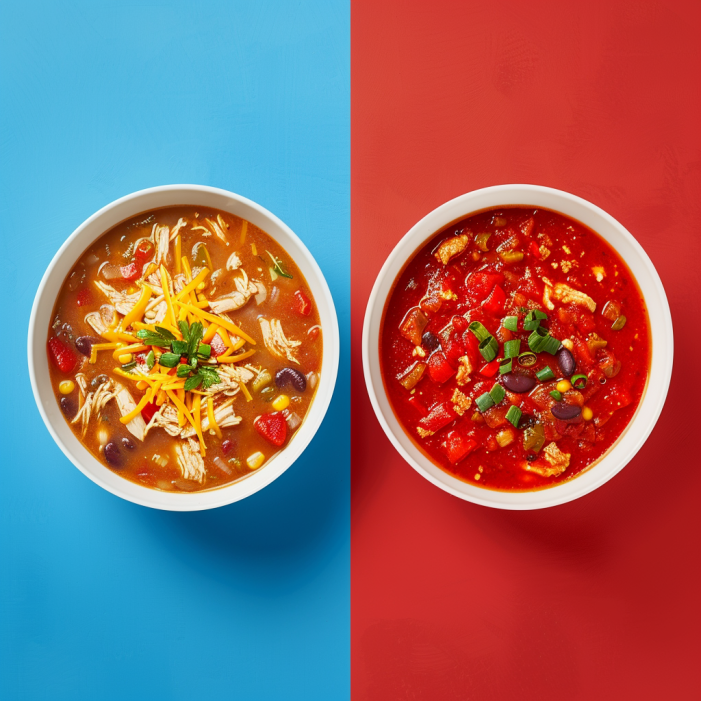 Delicious bowl of WHITE CHICKEN CHILI RECIPE -CORN topped with fresh herbs