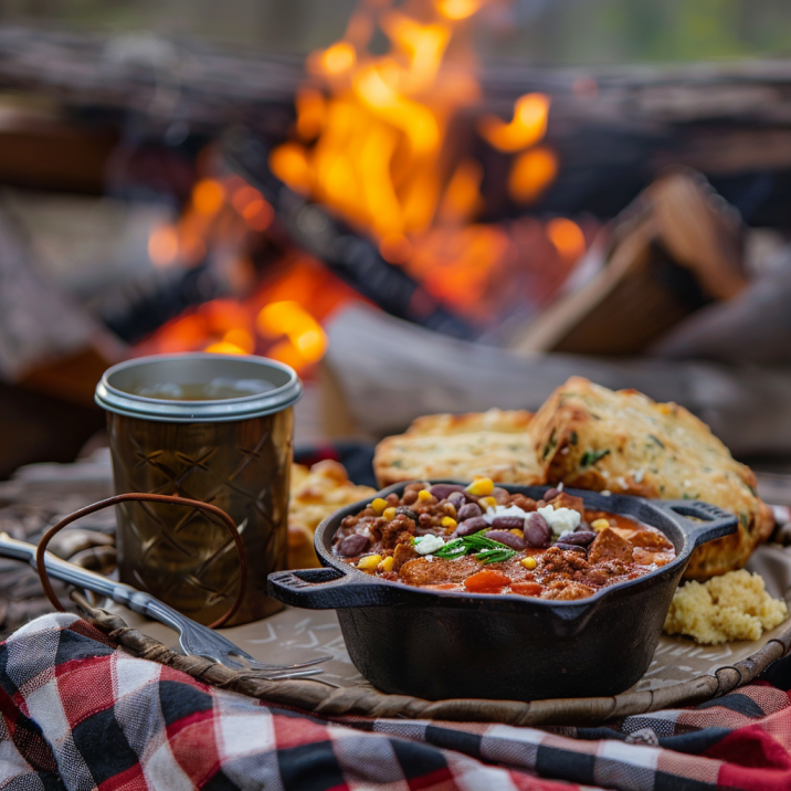 Cowboy Chili with beans and meat , Cowboy-Inspired Sides