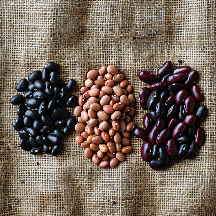 Hearty Cowboy Chili with beans and meat, ingredients