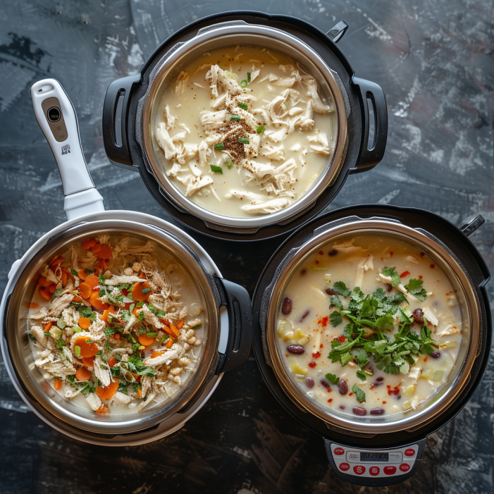 Delicious bowl of WHITE CHICKEN CHILI RECIPE -CORN topped with fresh herbs