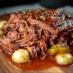 Delicious Mississippi roast served with savory gravy in a crockpot.
