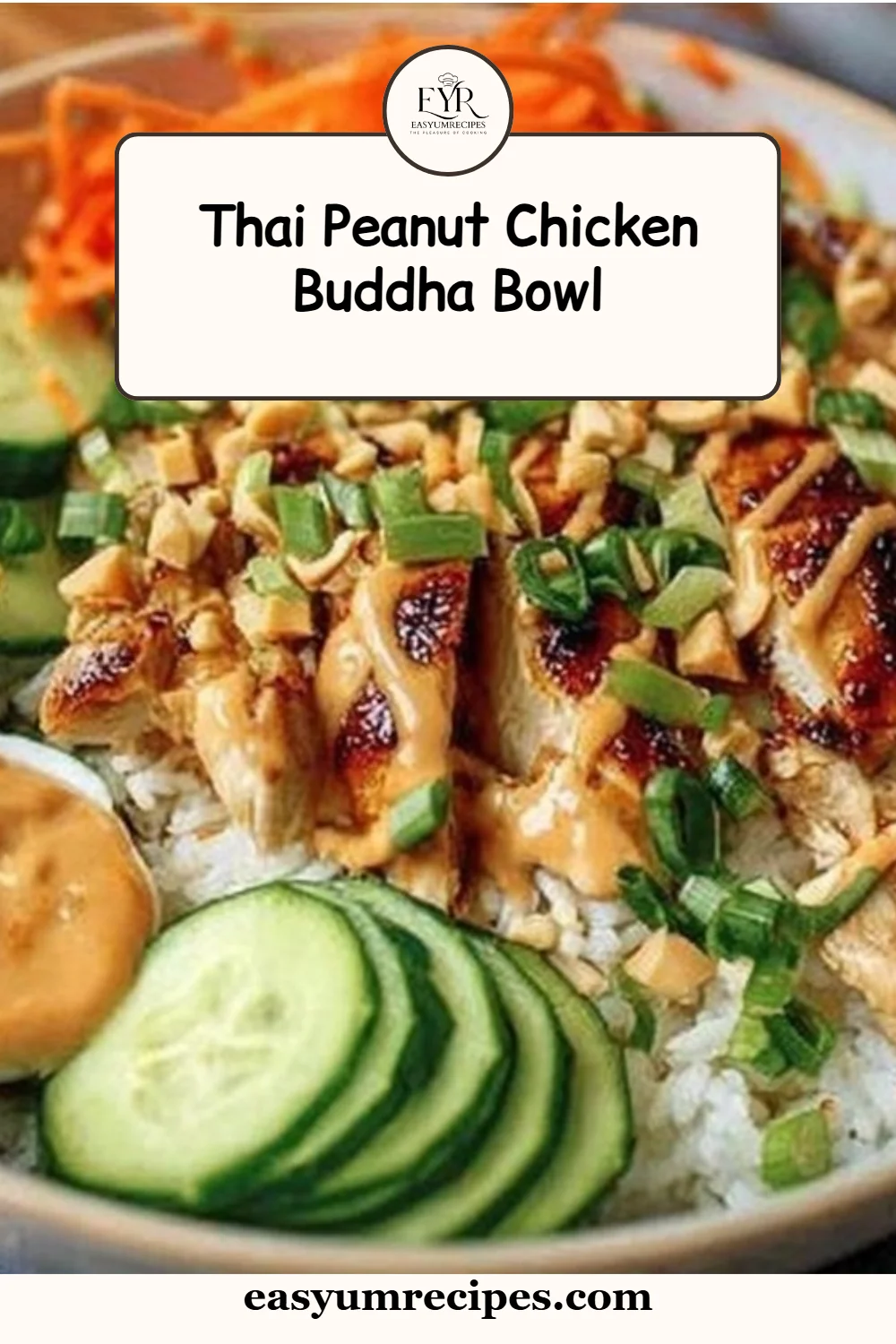 Thai Peanut Chicken Buddha Bowl