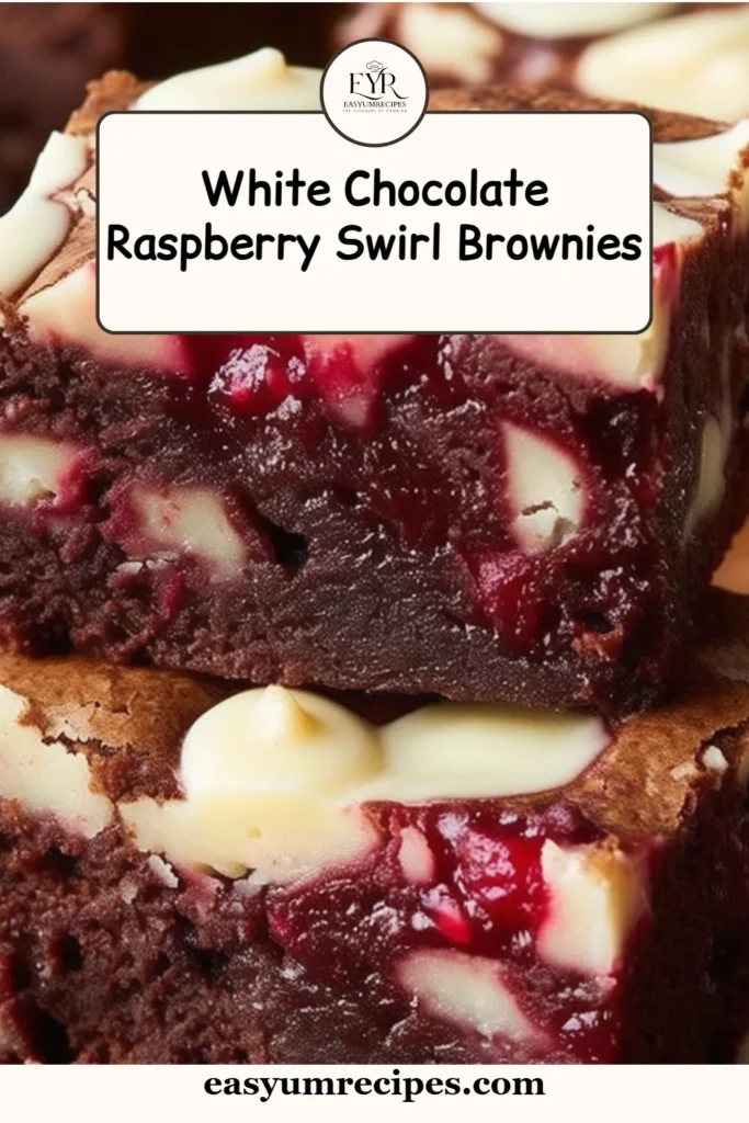 Delicious white chocolate raspberry swirl brownies sliced on a plate