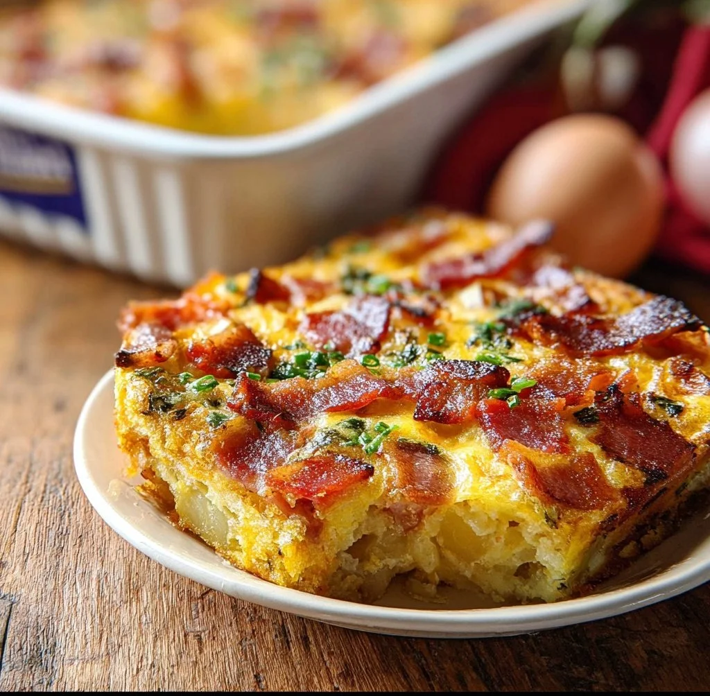 Bacon, Potato, and Egg Casserole