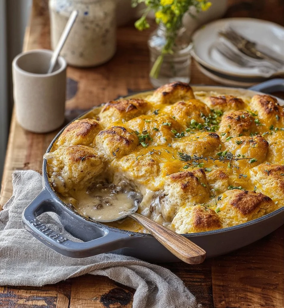 Biscuits and Gravy Breakfast Bake