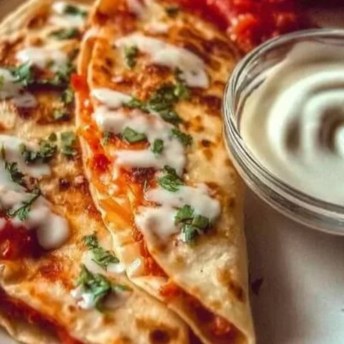 Spicy Buffalo White Bean Tacos served on a colorful plate with garnishes