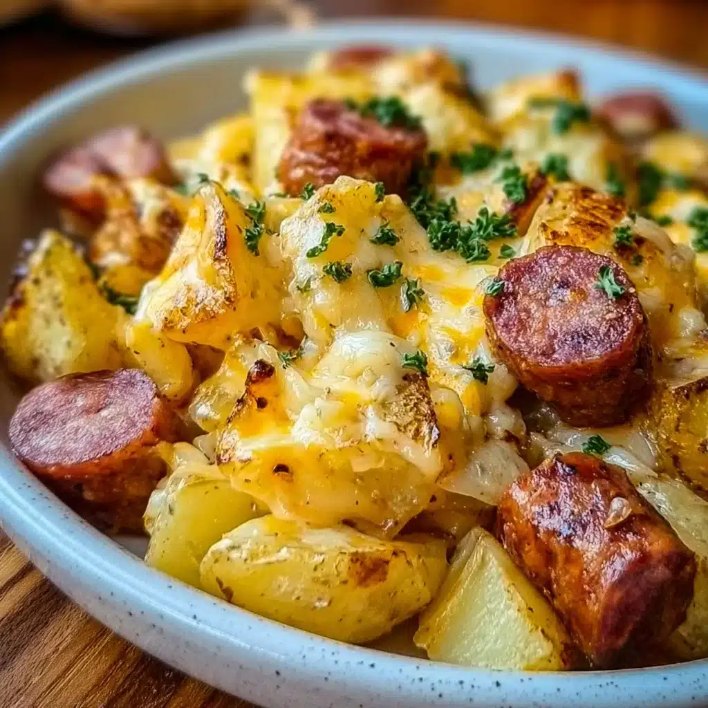 Cheesy Ranch Potatoes and Smoked Sausage