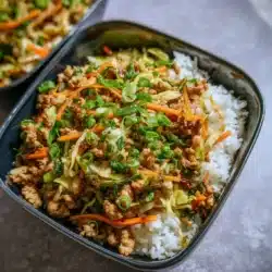 Delicious Chicken Egg Roll Bowl with fresh ingredients and vibrant colors