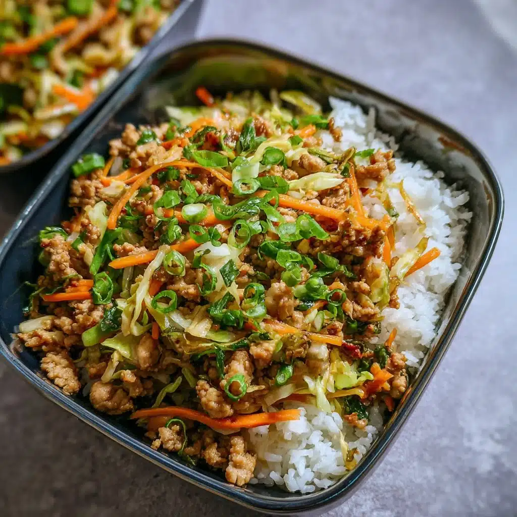 Delicious Chicken Egg Roll Bowl with fresh ingredients and vibrant colors
